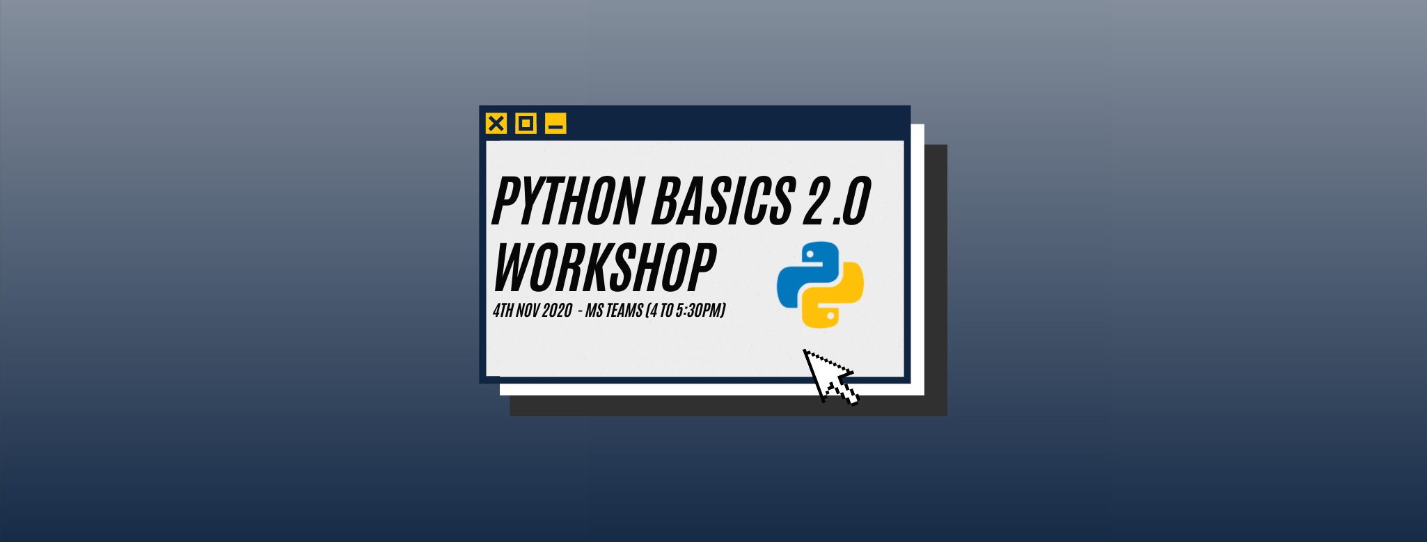 Python 2.0 Workshop Header